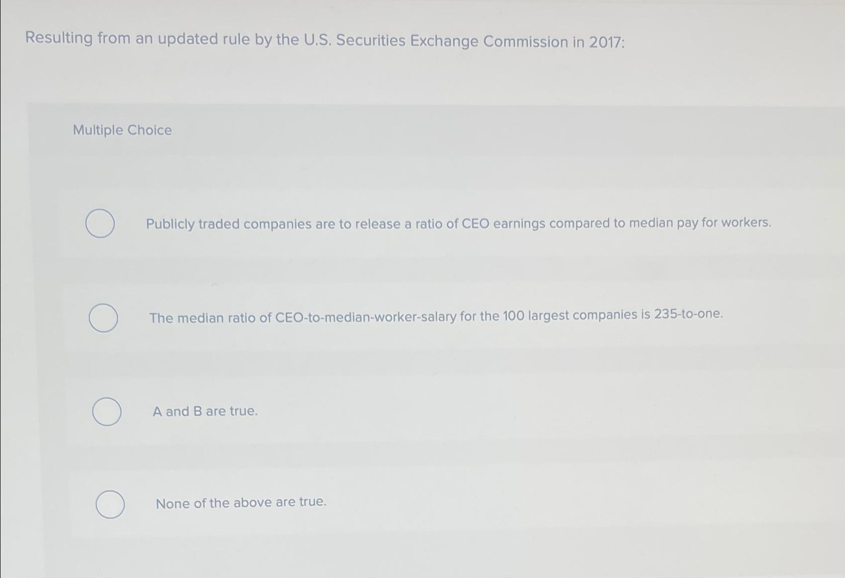 Resulting from an updated rule by the U.S. Securities Exchange Commission