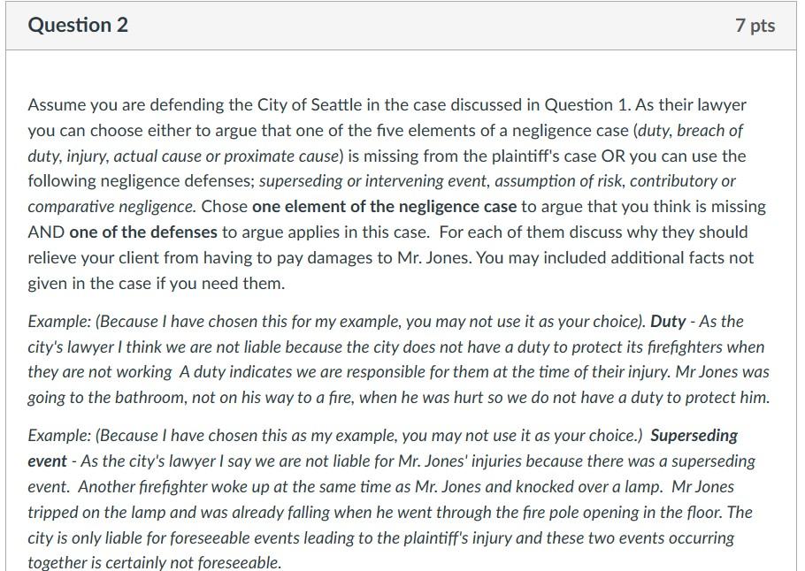 examine the following case: Jones v. City of Seattle, Washington. Please organize