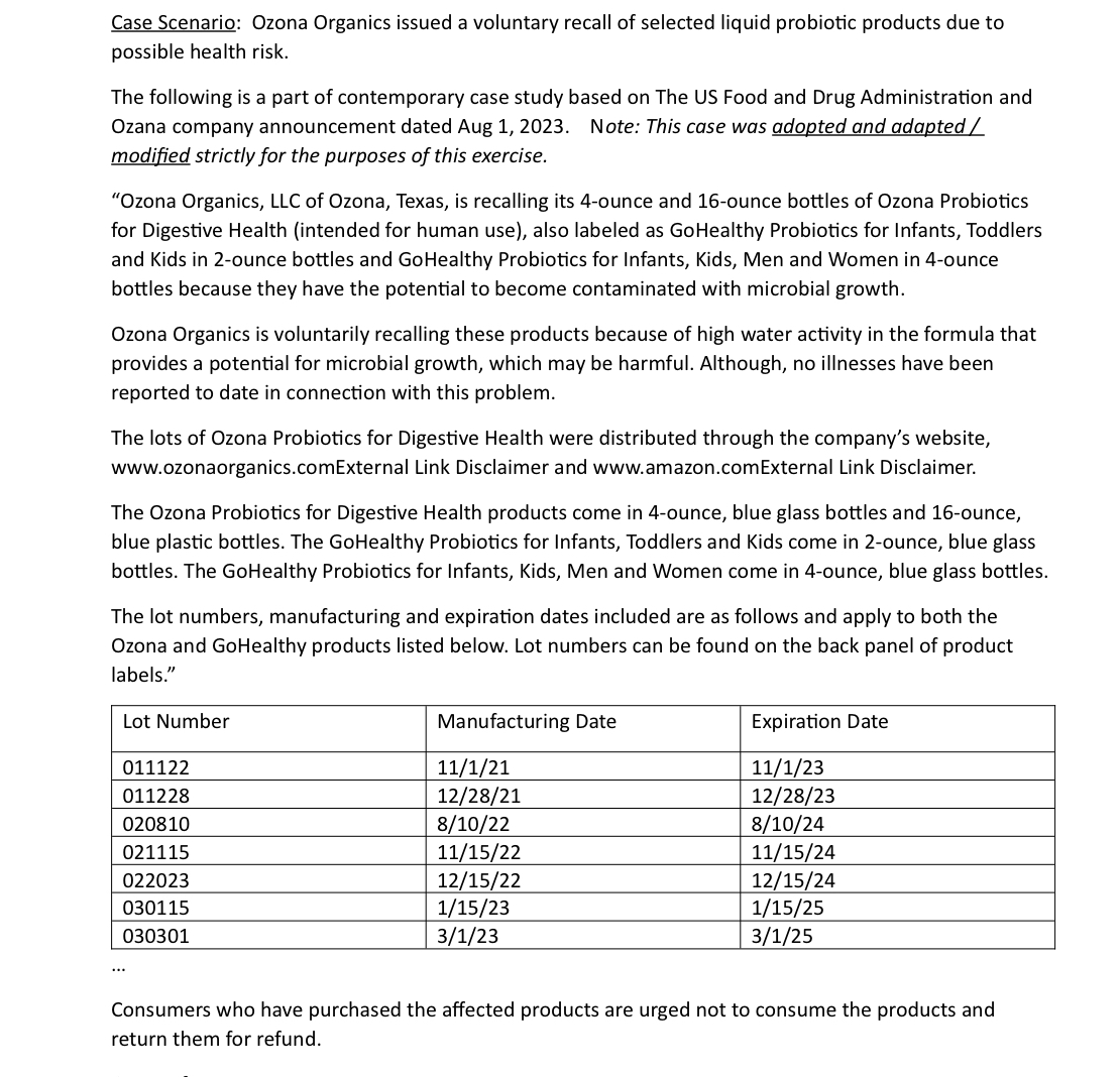 Please answer the following questions base on the case study below: 1.