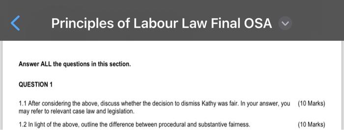  Answer ALL the questions in this section. QUESTION 1 1.1 After