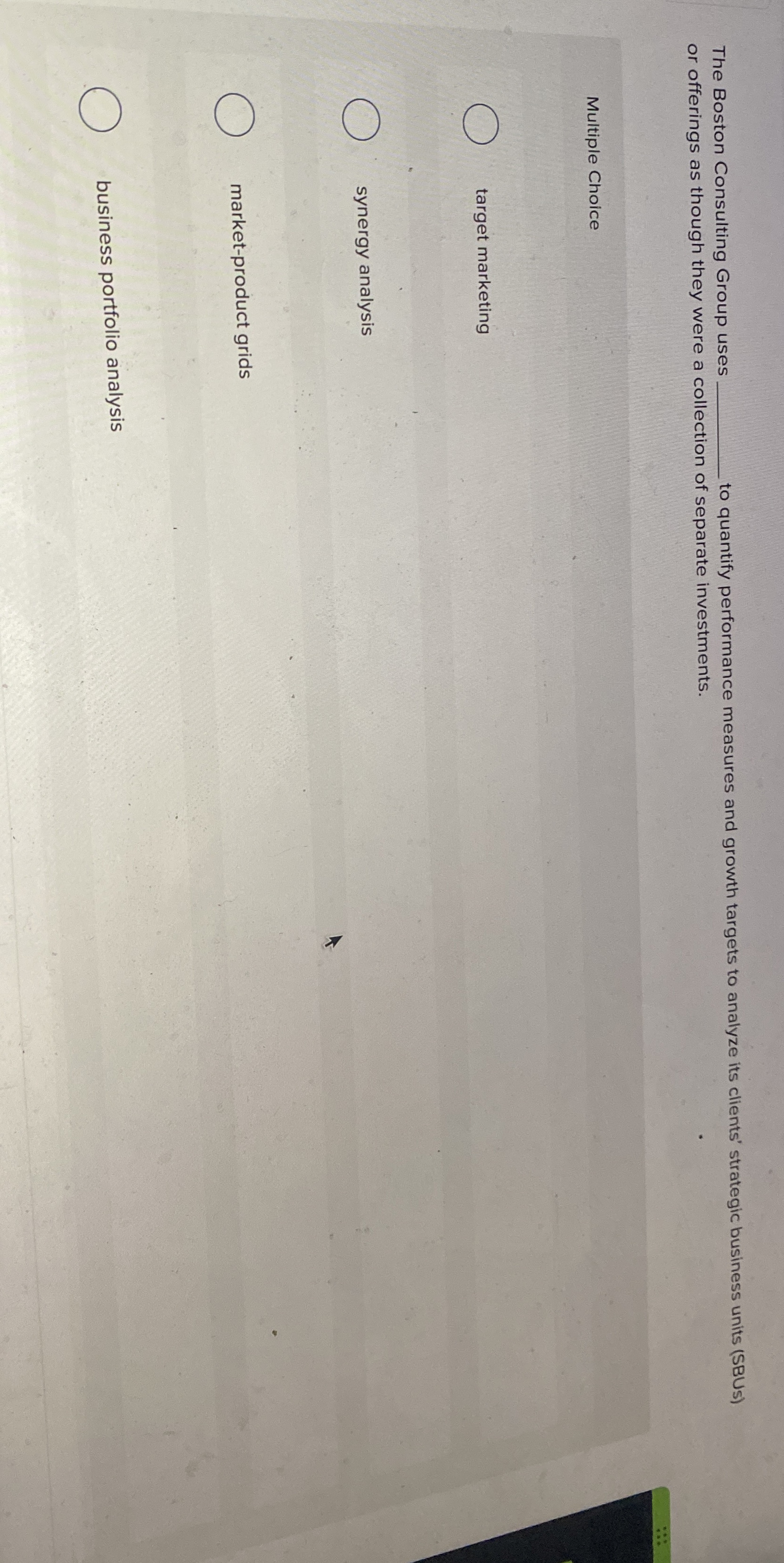  The Boston Consulting Group uses q, to quantify performance measures and