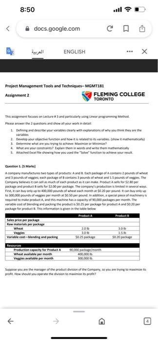 I have to submit this assignment after one hour Project Management Tools