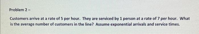 Network Queuing 3. G/G/1 Queue 4. M/M/1 Queue 5. Exponential Arrivals Customers