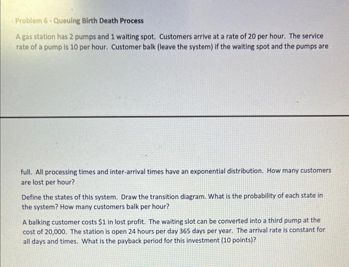 average number of customers in the line? Assume exponential arrivals and service