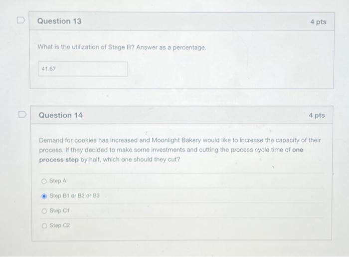 B: Cooking (with three machines - B1, B2, B3 identical) Stage C: