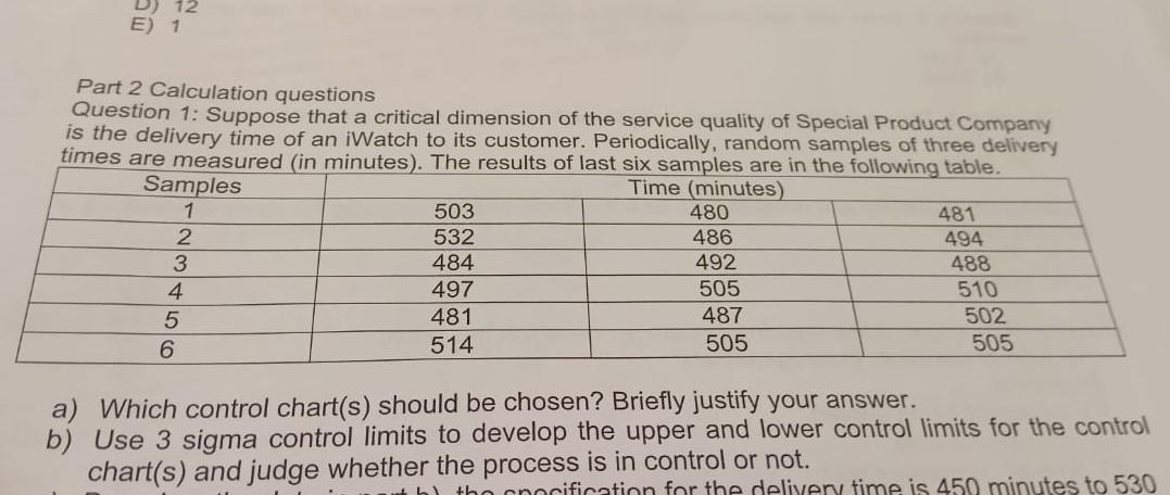 Part 2 Calculation questions Question 1: Suppose that a critical dimension