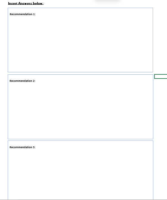 technical background, you are asked to provide recommendations on how to reduce