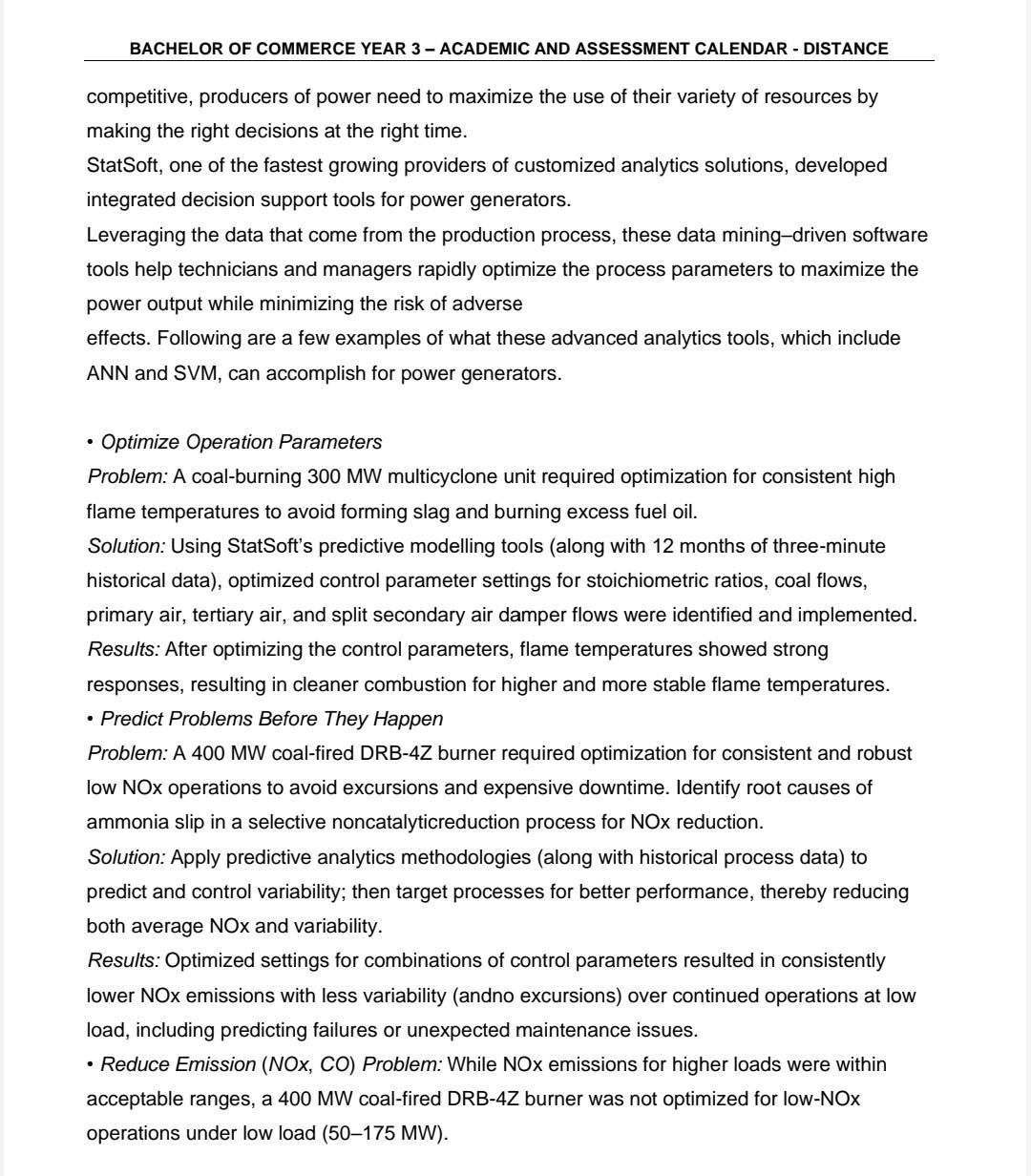 settings for changes to airflow were identified, resulting in a set of