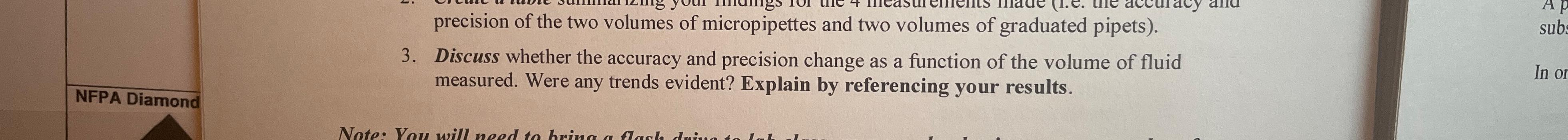  3. Discuss whether the accuracy and precision change as a function