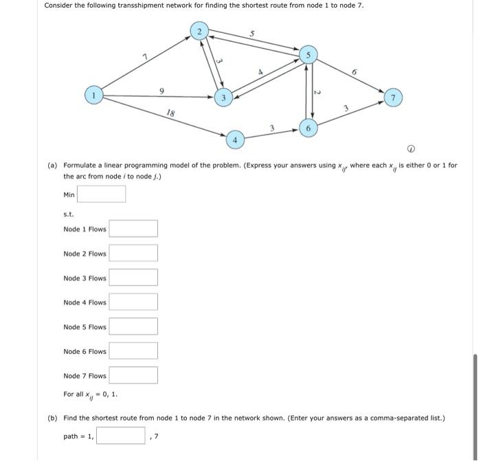  (a) Formulate a linear programming model of the problem. (Express your
