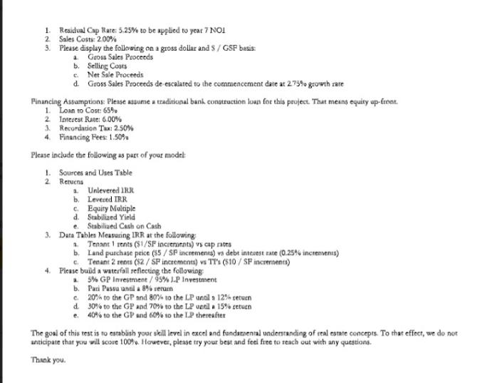 Timing 1. Analysis Start: 12/31/22 2. Predevelopment: 12 months 3. Construction: 24