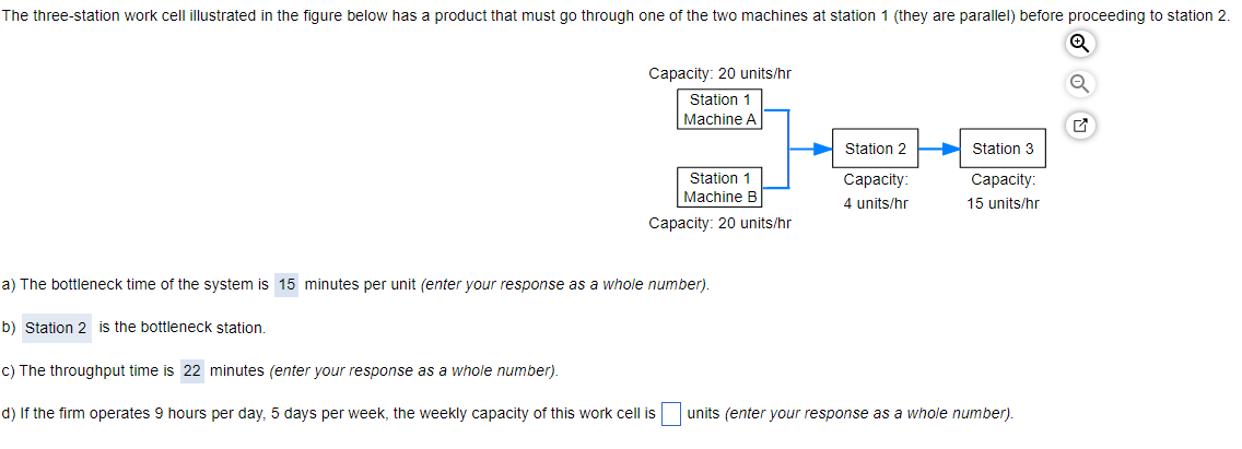 PLEASE ANSWER D a) The bottleneck time of the system is