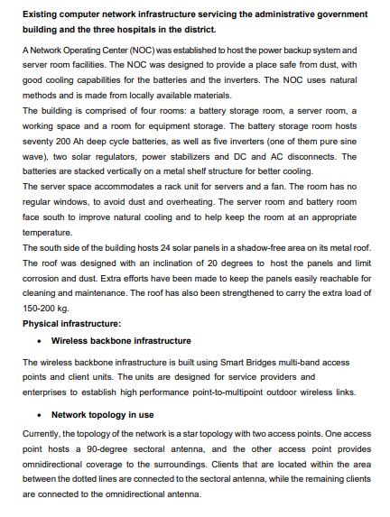 the cost of all expenses for the entire community network for the