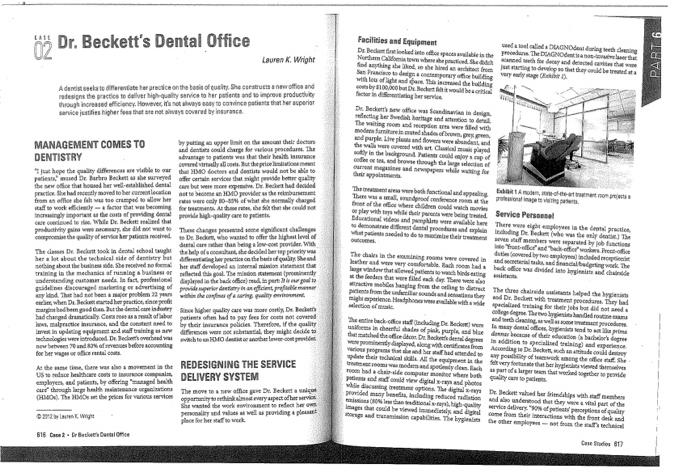 please question 3,4,5&6 (3) How do Dr. Beckett and her staff educate