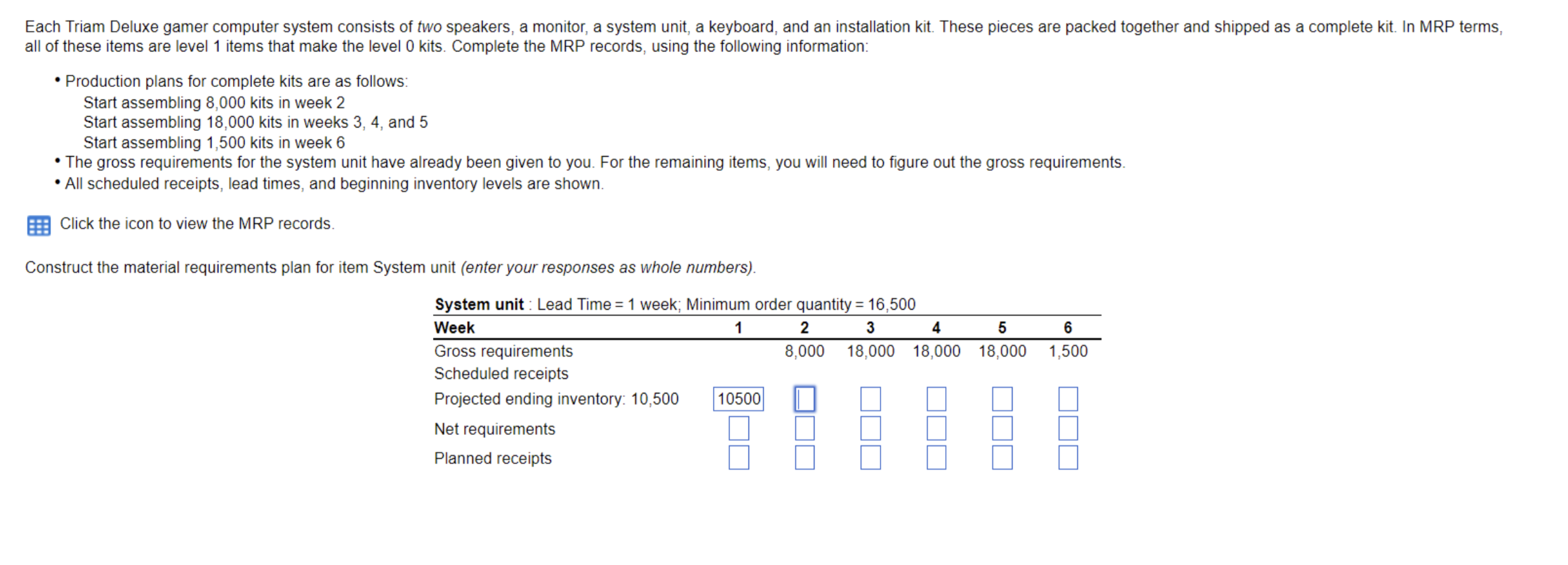 Please solve for ALL empty boxes and show WORK please. Thank you!