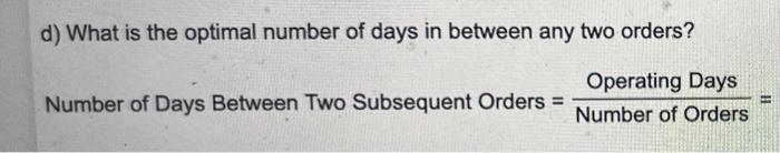 central imventory operation. Thomas's fastest-movin is $101, and the inventory carrying cost