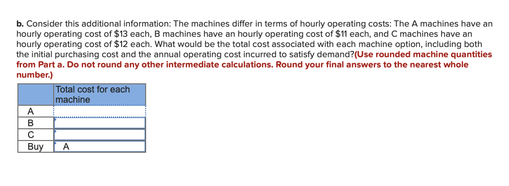 solve part B. Thank you! Product forecasts and processing times on the