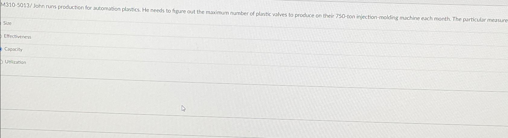  Size Effectiveness Capacity Utilization 