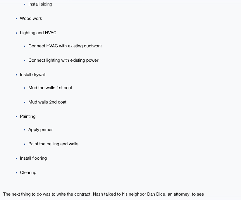 Craig, "How much did you say this job will cost me? You