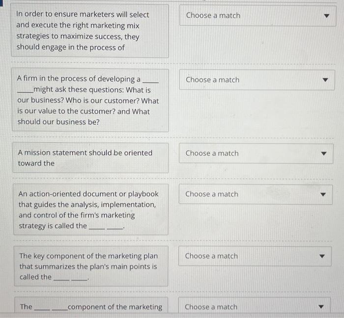  In order to ensure marketers will select and execute the right