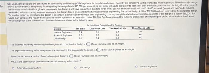 please help asap for a test Sox Engineeing designs and constructs air