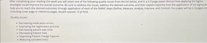  After completing your reading this week you will select one of