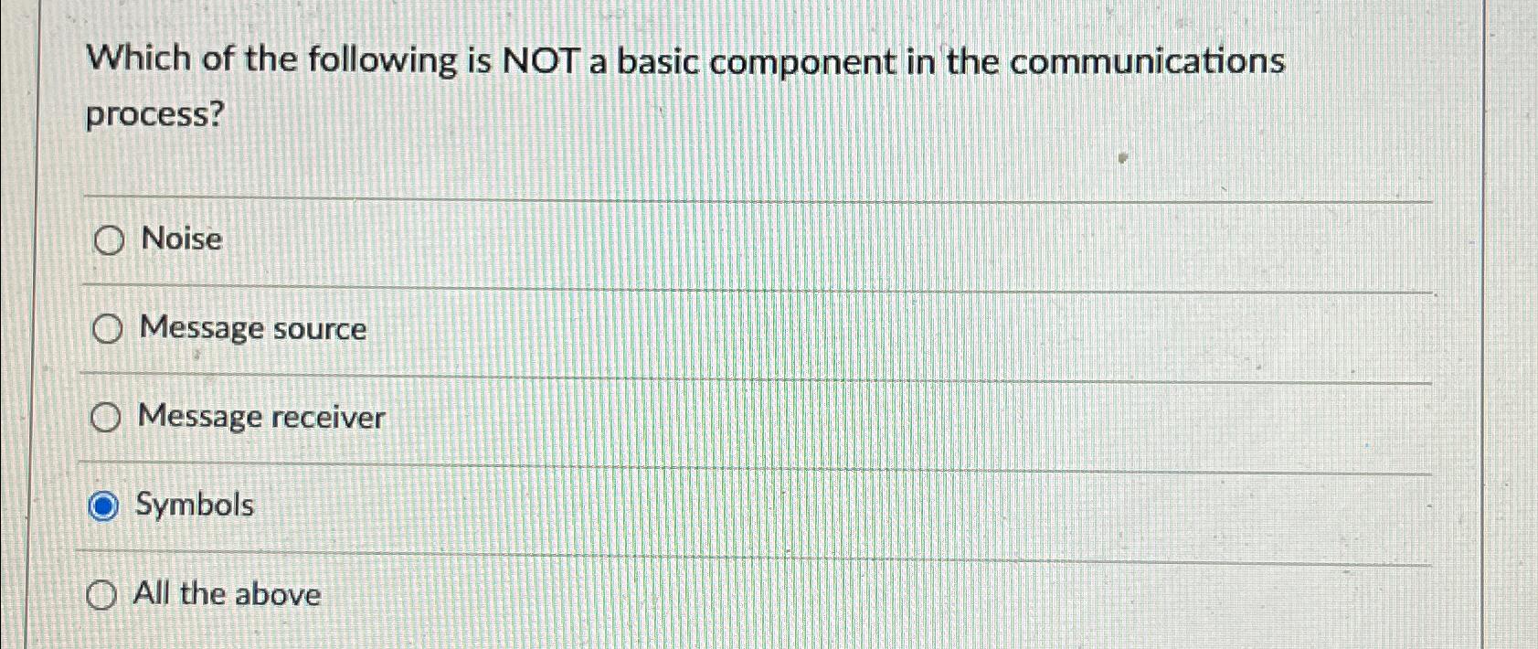  Which of the following is NOT a basic component in the
