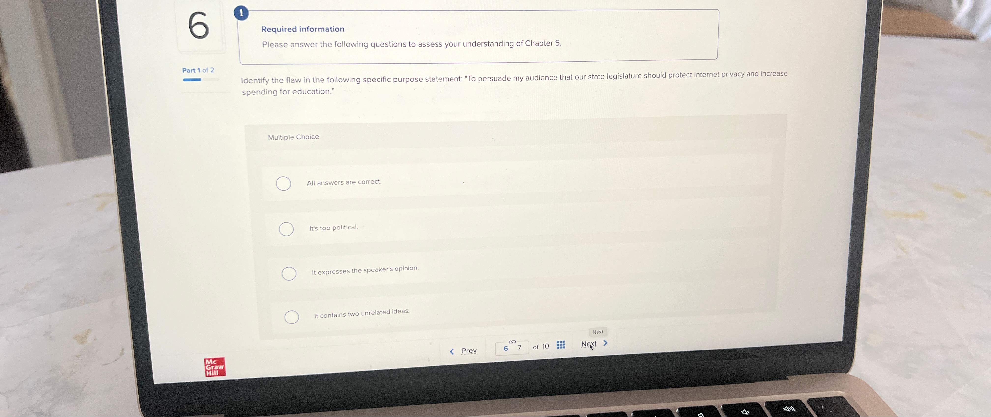  6 (1) Required information Please answer the following questions to assess
