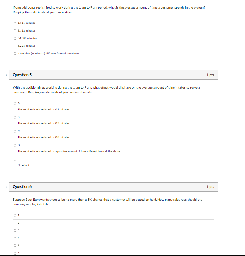 am to 9 am period, what is the average amount of time