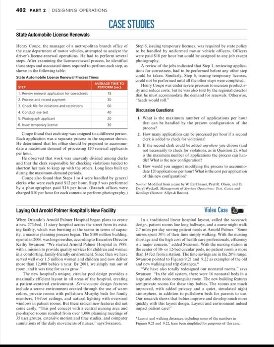 i want a solution to q 3 CASE STUDIES State Automobile License