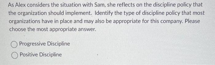  Answer ALL and receive a like! As Alex considers the situation