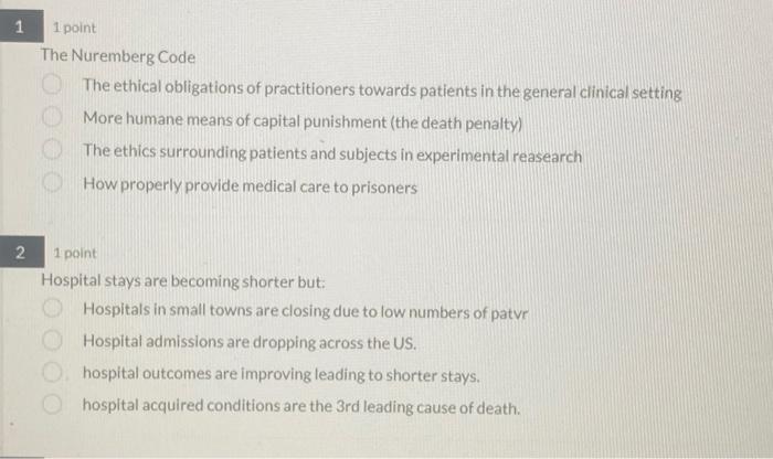 please answer this question The Nuremberg Code The ethical obligations of practitioners