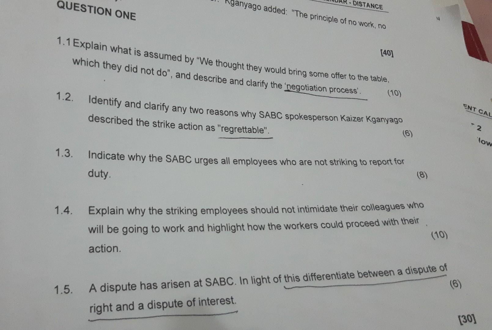  1.1 Explain what is assumed by "We thought they would bring