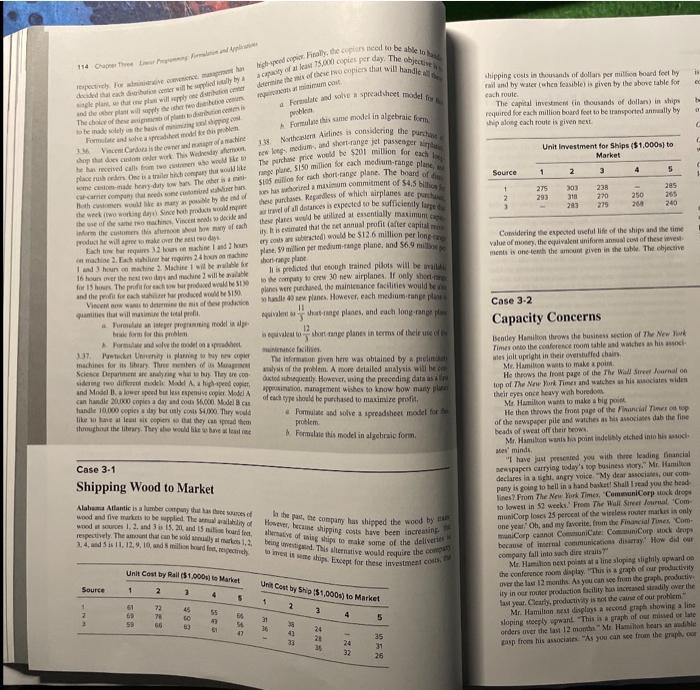 USING EXCEL SHEET!!! PLS HELPPPPPP. problem 3.1: shipping wood to the market