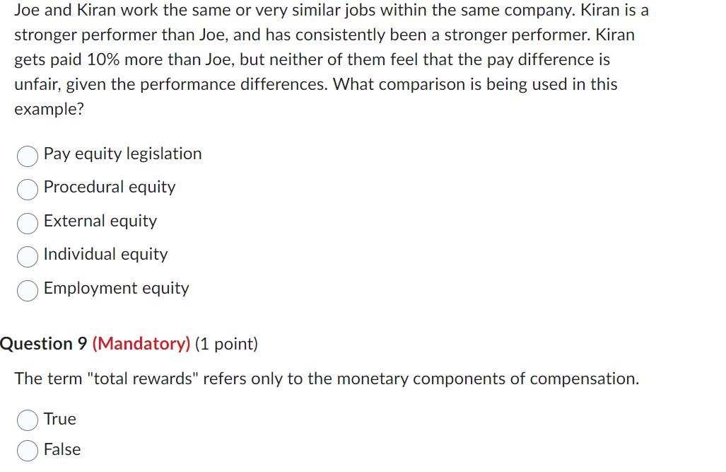 PLEASE ANSWER THIS ASAP Joe and Kiran work the same or very