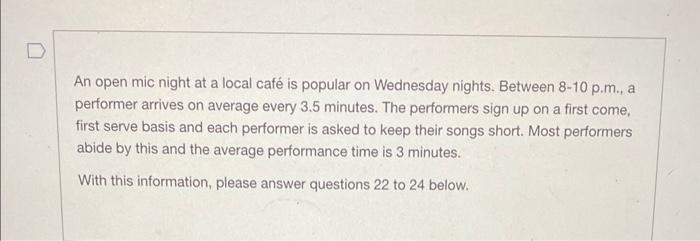  need help asap!! An open mic night at a local caf