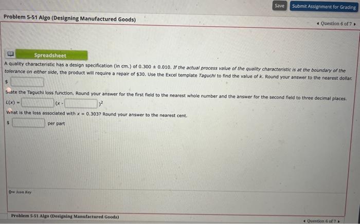 please help A quality characteristic has a design specification (in cm.) of