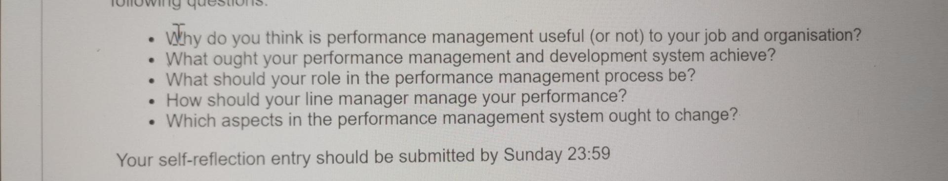  Why do you think is performance management useful (or not) to