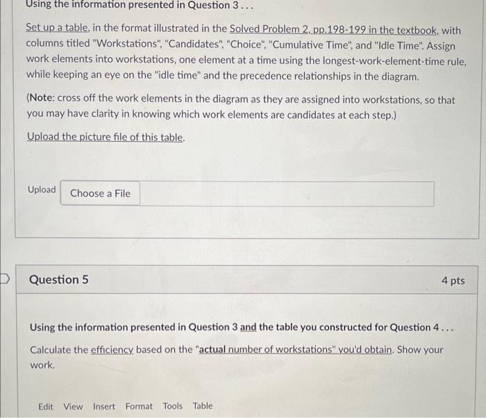 the following table, what is the theoretical minimum number of workstations? Round
