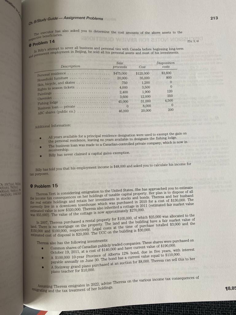 Ch. 8/ Study Guide - Assignment Problems The executor has also