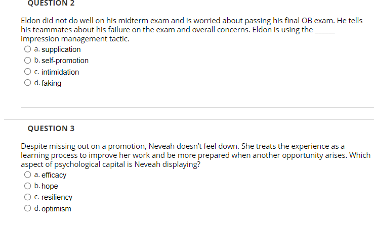  Eldon did not do well on his midterm exam and is