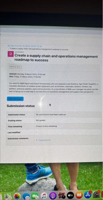  (5) Create a supply chain and operations management roadmap to success