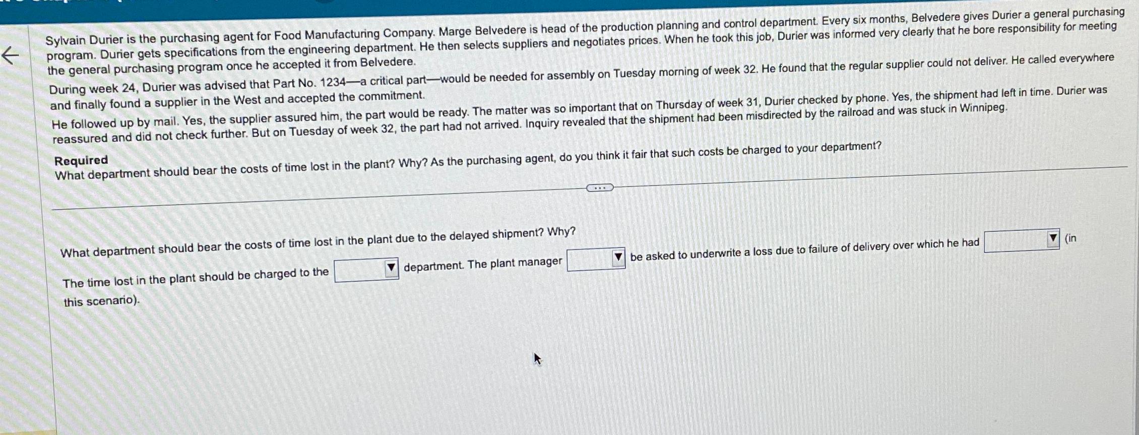  the general purchasing program once he accepted it from Belvedere. and