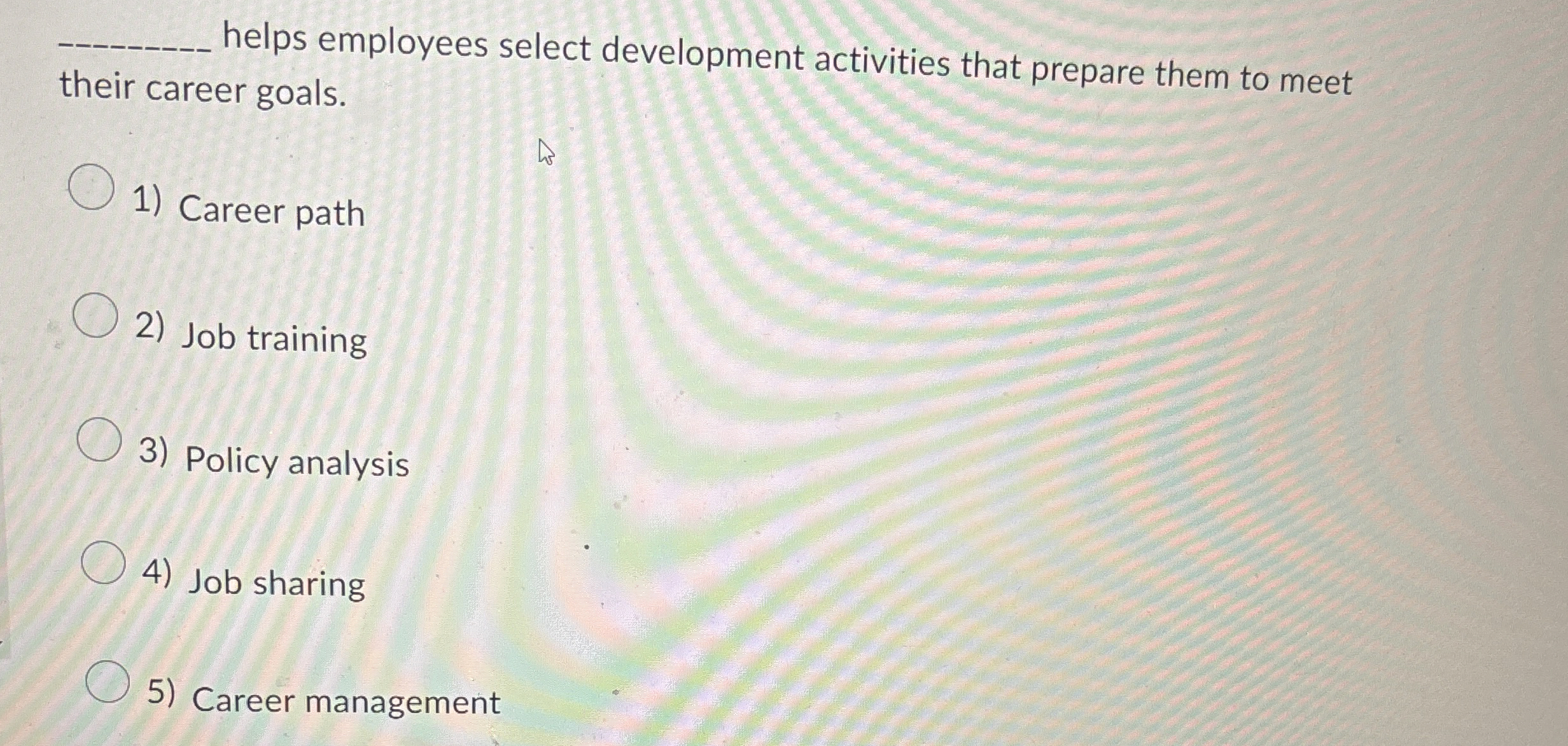  q, helps employees select development activities that prepare them to meet