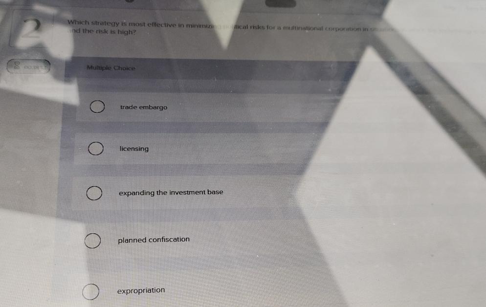  ind the risk is high? fical risks for a maitinational corpotation