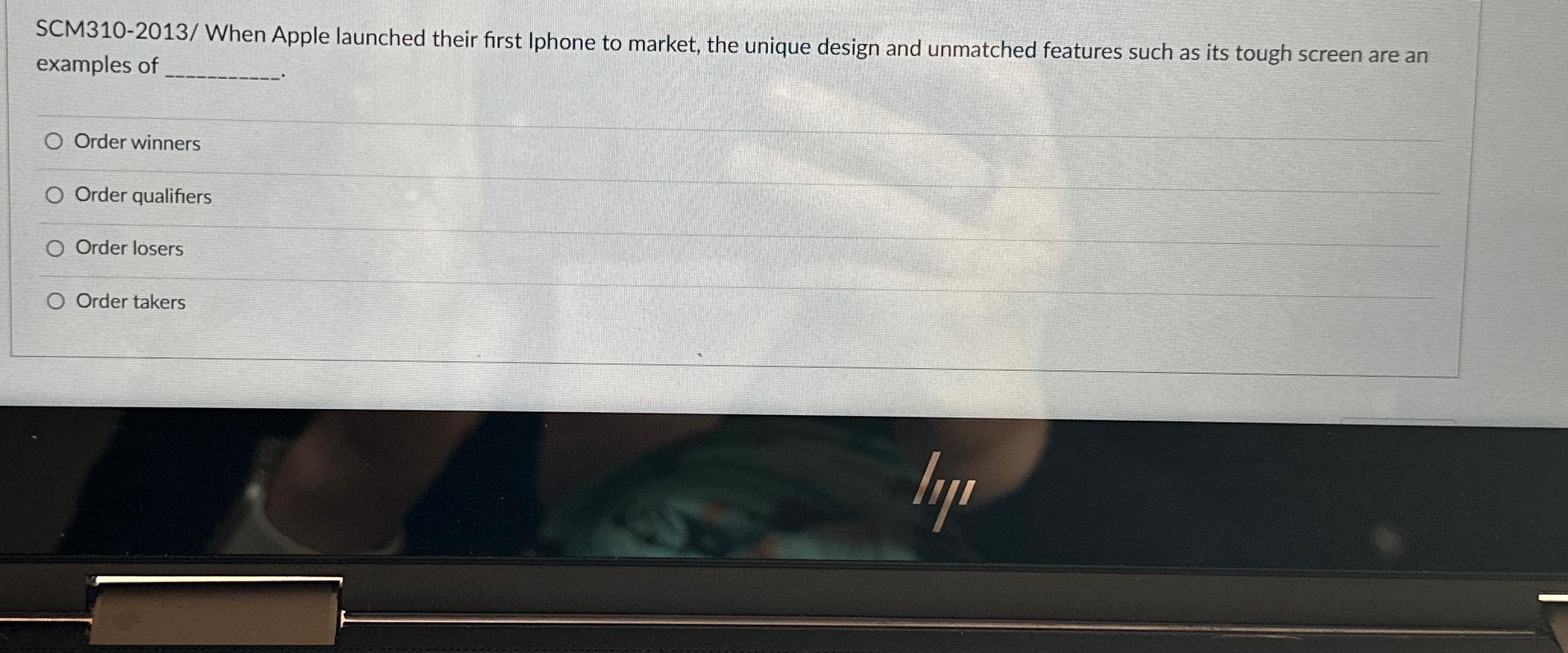  SCM310-2013/ When Apple launched their first Iphone to market, the unique
