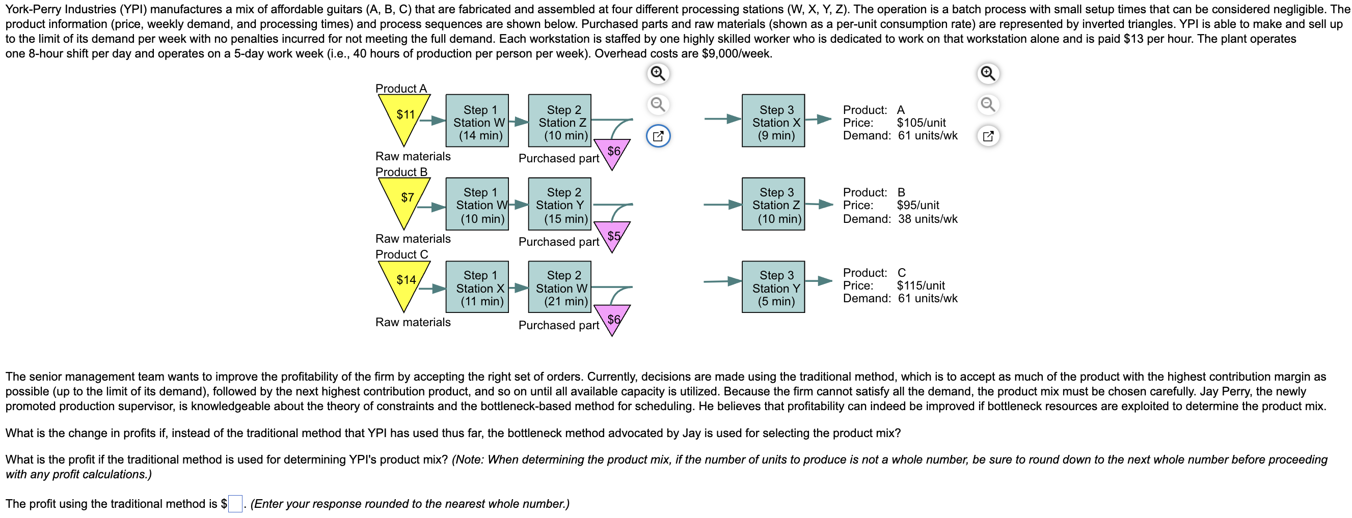  one 8-hour shift per day and operates on a 5-day work