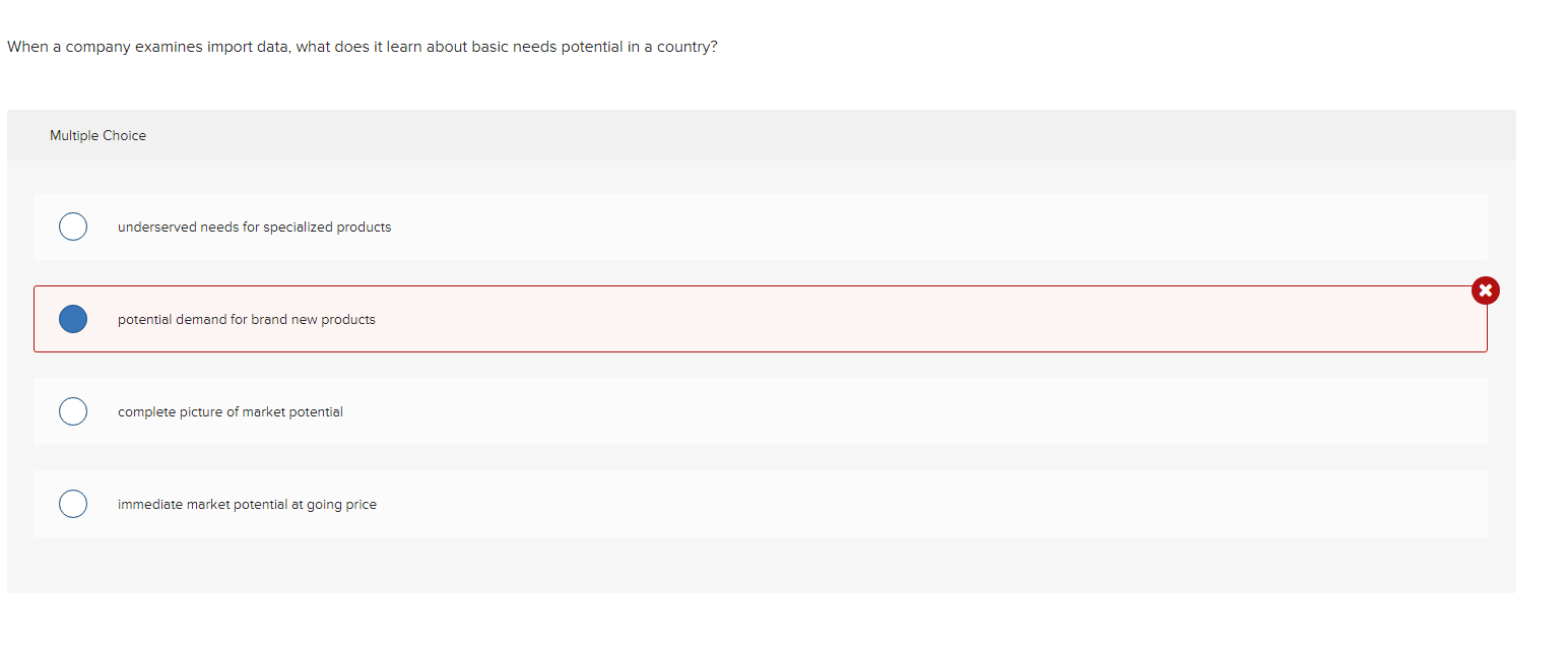  When a company examines import data, what does it learn about
