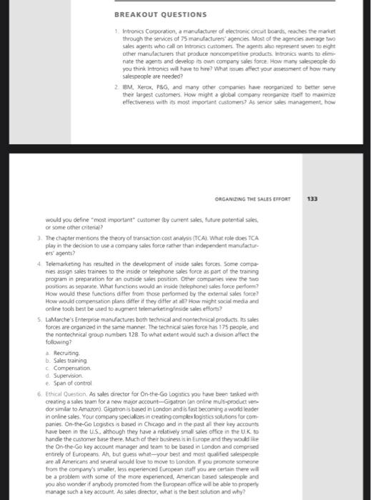 please answer 1-6 thoroughly BREAKOUT QUESTIONS 1. Intronics Corpciation, a manulacture of