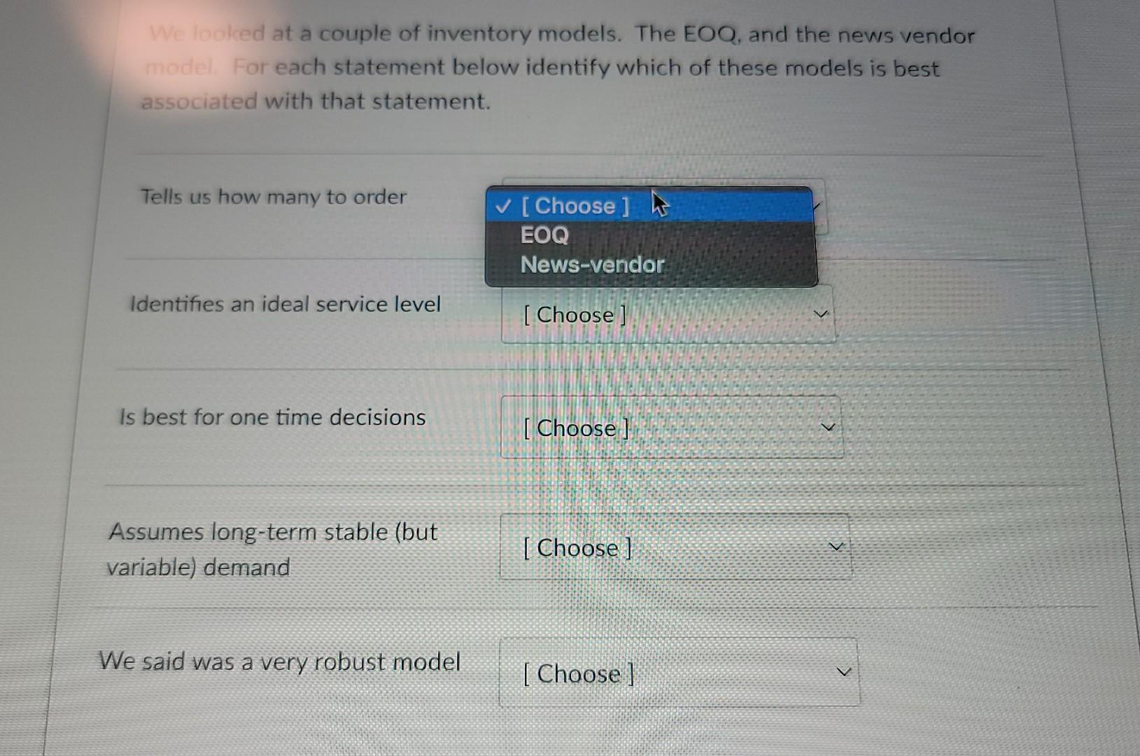 Operations management help needed, I will like or give thumbs up if